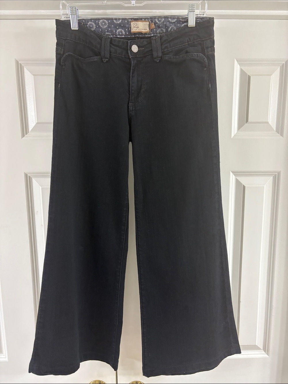 *Vintage* Paige Hillhurst Wide-Leg Jeans. Black. Size 27. Great condition!